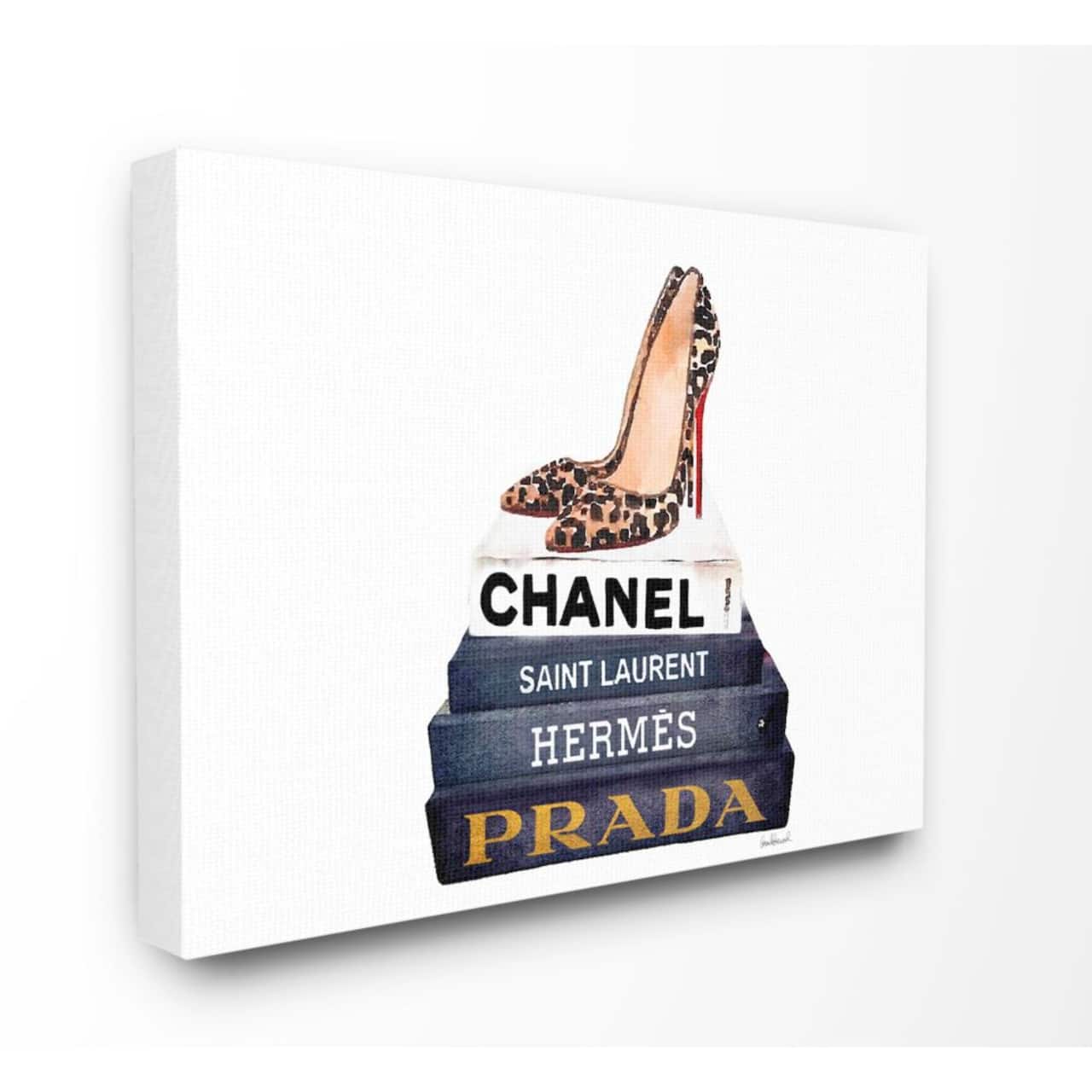 Stupell Industries Fashion Books & Leopard Heels Canvas Wall Art